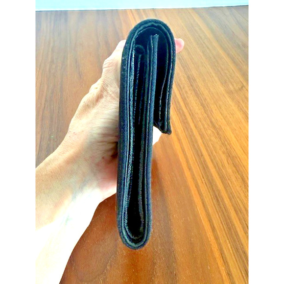 Authentic Vintage Prada Nylon & Leather Medium Trifold Black Wallet - Picture 4 of 16